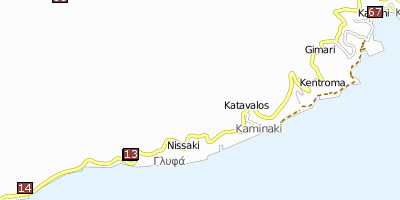 Stadtplan Kalami Korfu