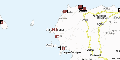 Agios Stefanos Stadtplan