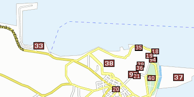 Stadtplan Kerkyra Hafen Korfu