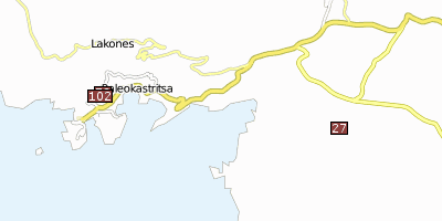 Stadtplan Paleokastritsa Korfu